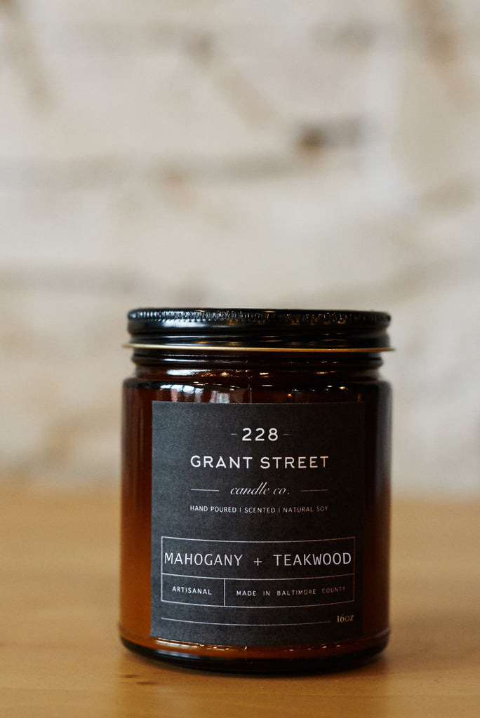 Mahogany + Teakwood Apothecary Jar – 228 Grant Street Candle Co.